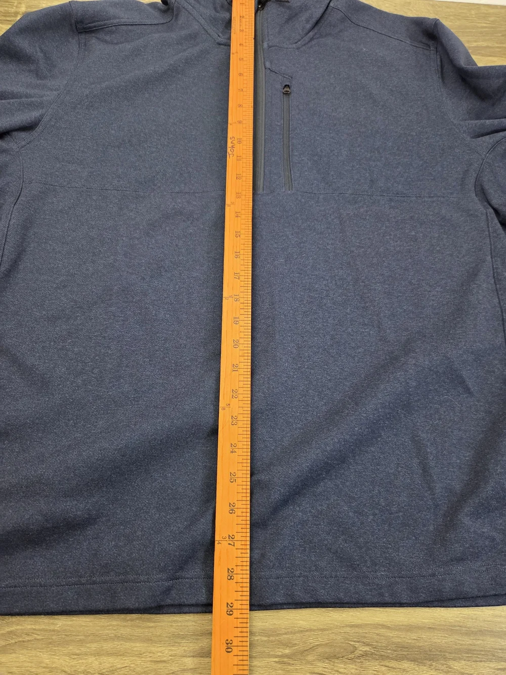 The North Face 1/4 Zip Pullover Sweatshirt Men's 2XL Blue Fleece Long Sleeve